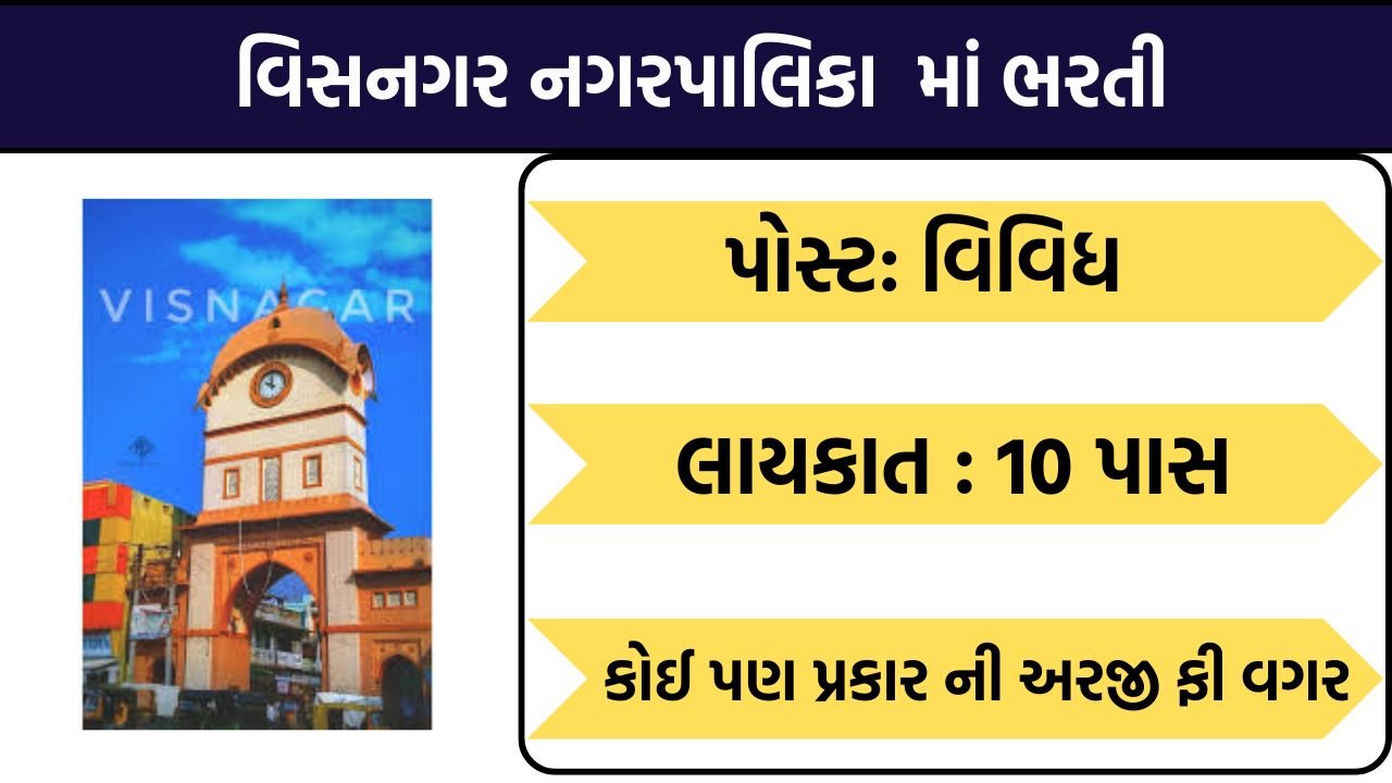 Visnagar Municipality Recruitment